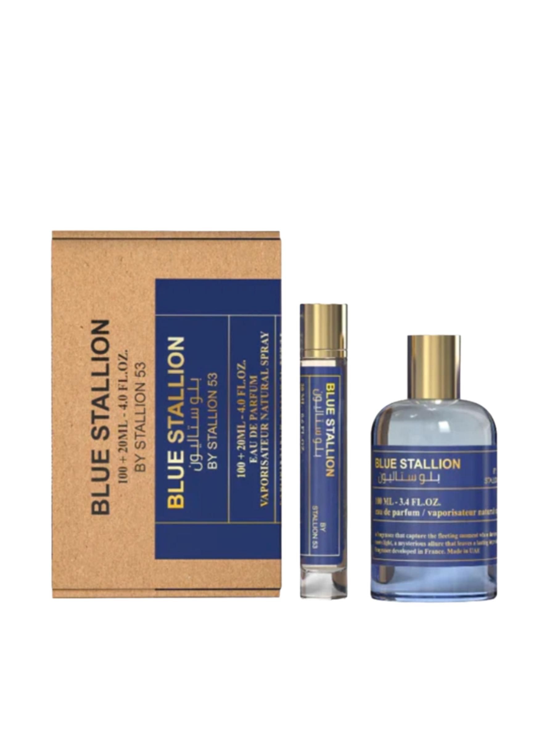 BLUE BY STALLION 53 MEN EDP - 100MI + 20Ml (3.40z) By Emper