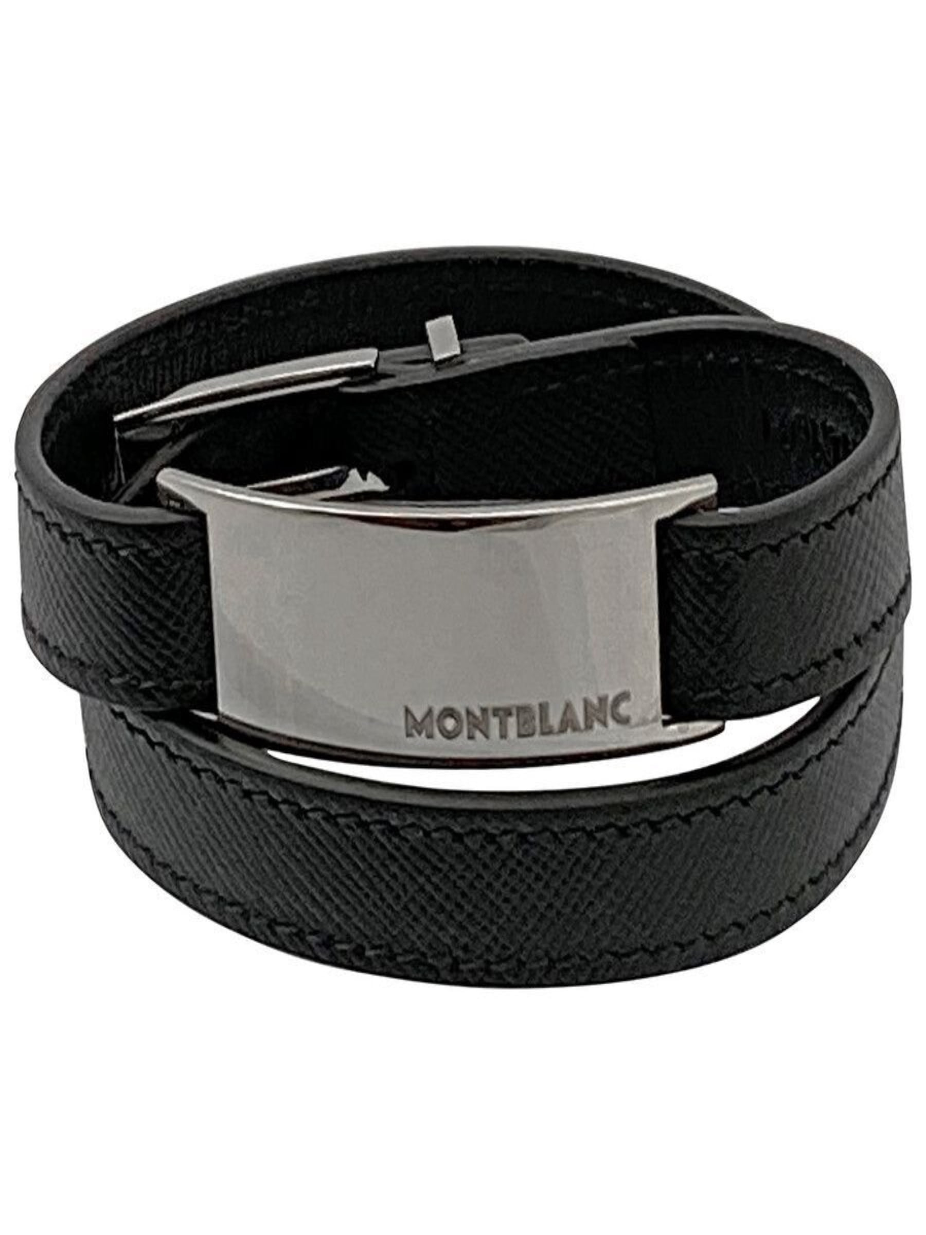 PULSERA MONTBLANC DOBLE NEGRO