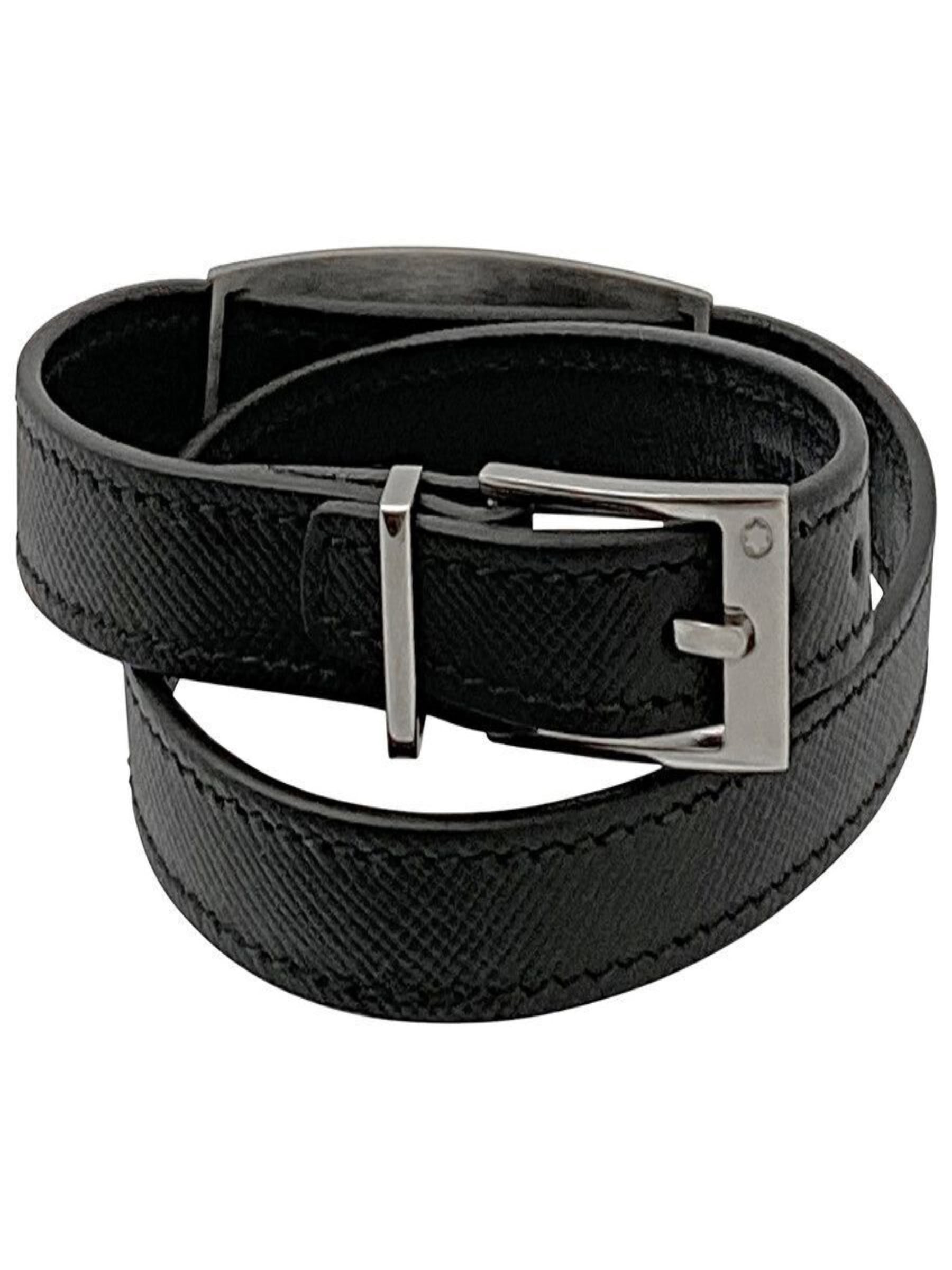 PULSERA MONTBLANC DOBLE NEGRO