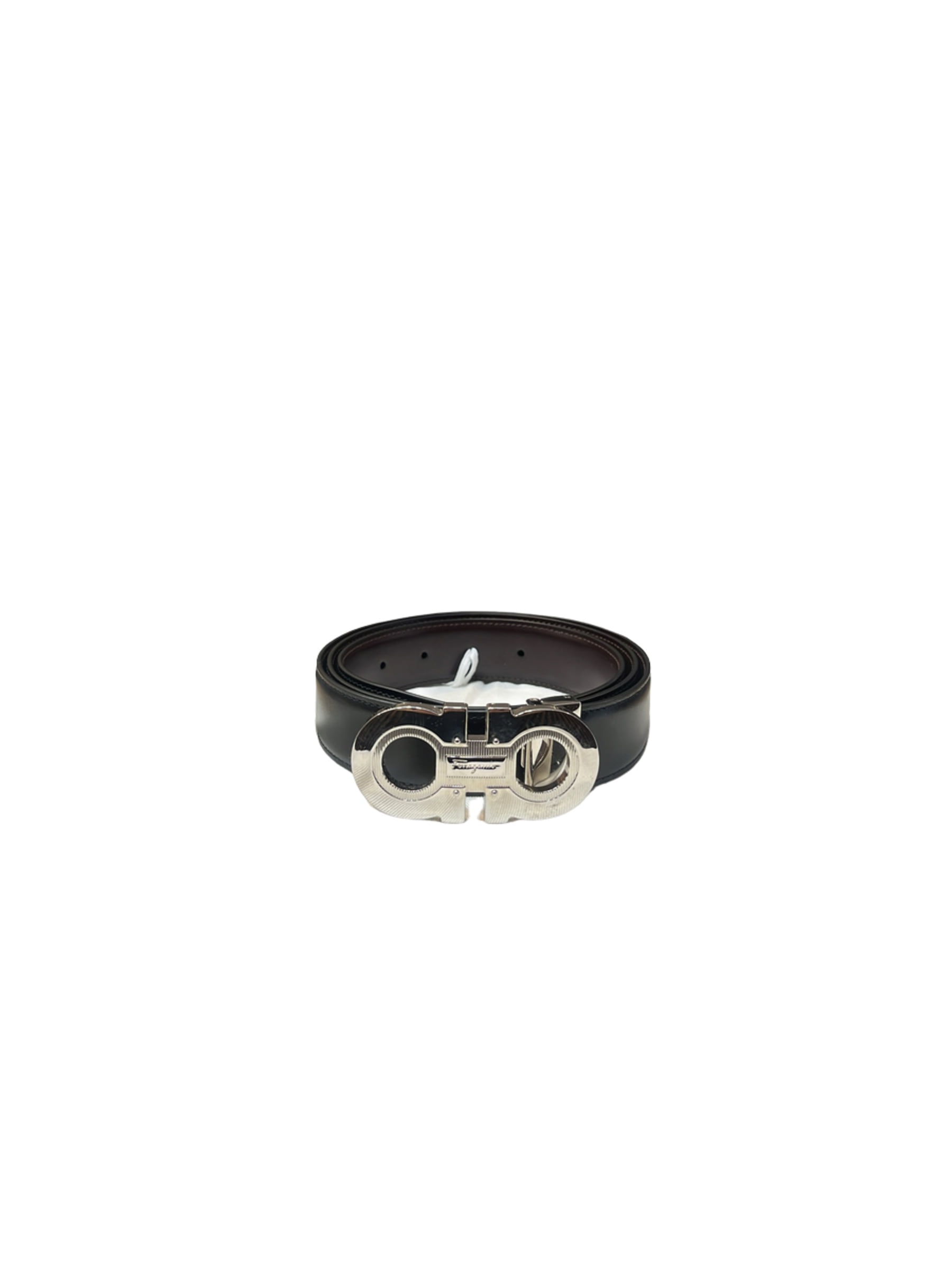 CINTO FERRAGAMO HEBILLA GRIS CON DETALLE DENTRO