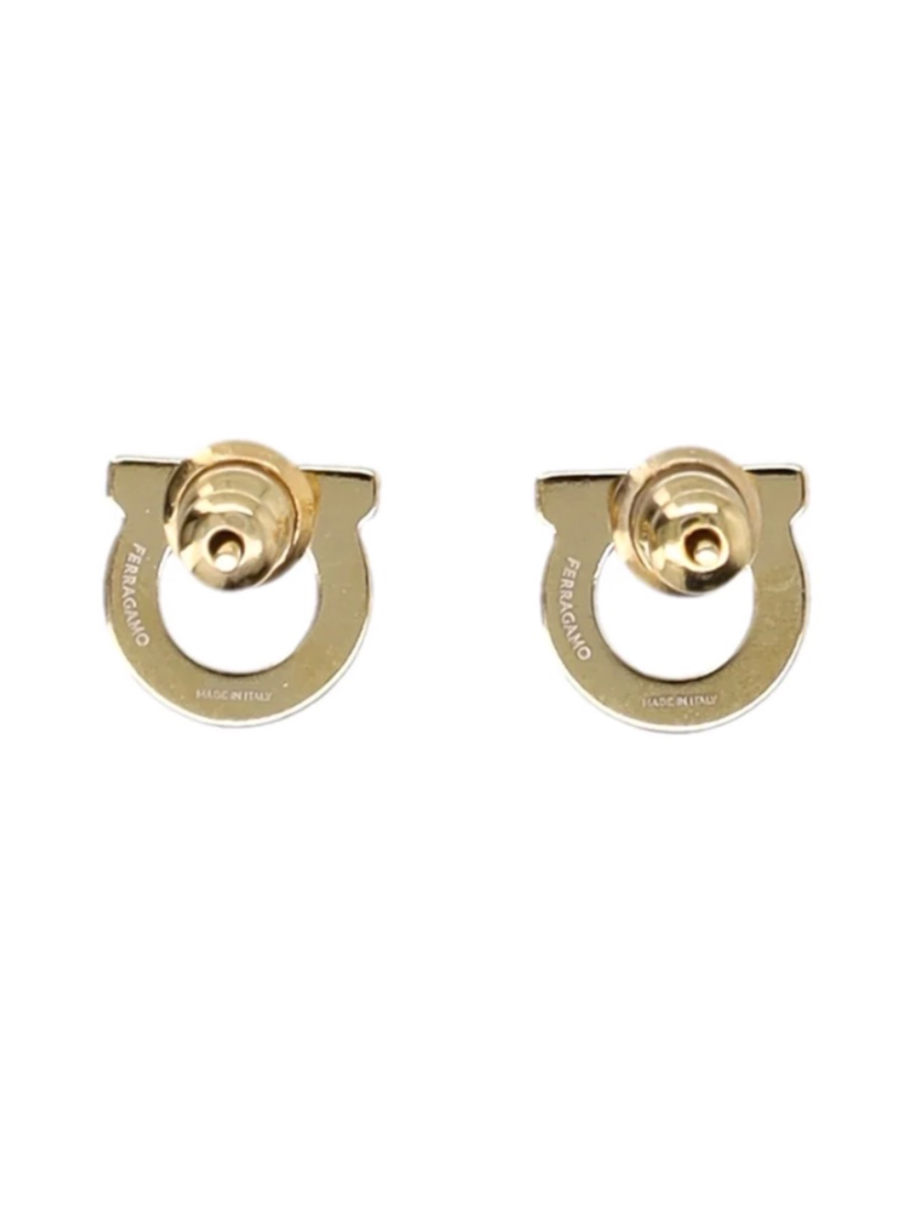 ARETES FERRAGAMO MINI DORADO CON CRISTALES