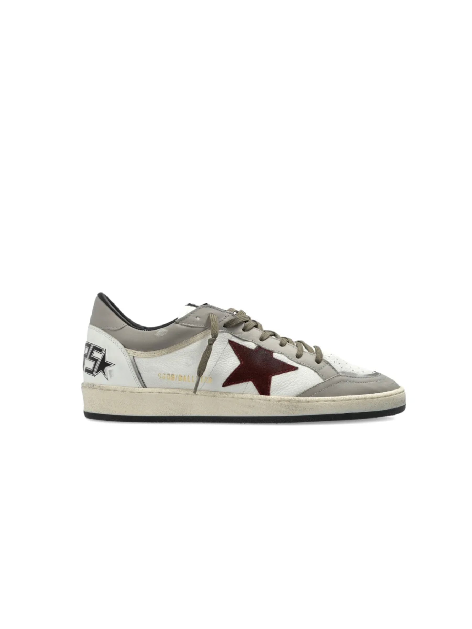 Golden Goose	Ball Star Noise Upper Without Heel White/Dove/Bordeaux