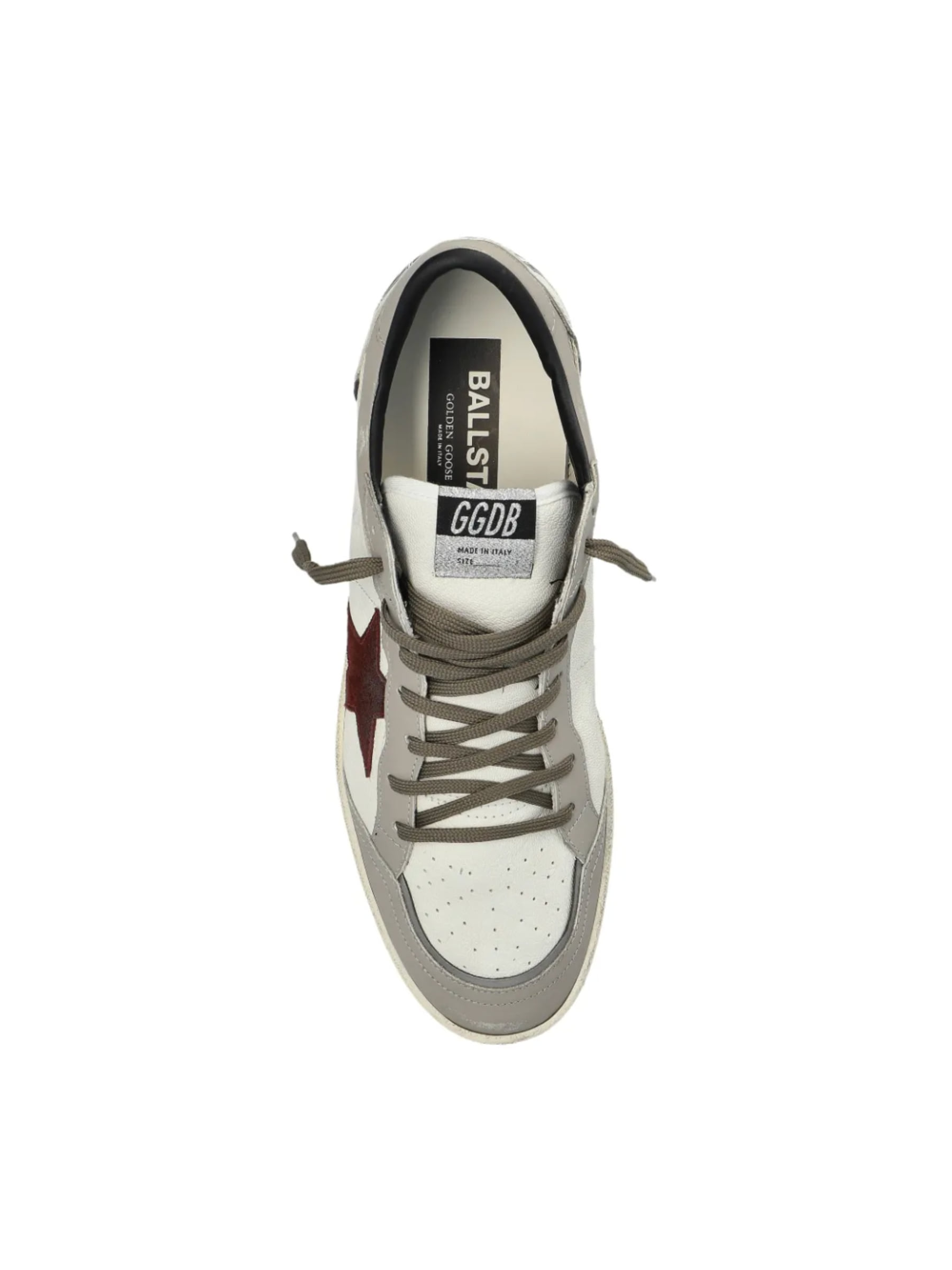 Golden Goose	Ball Star Noise Upper Without Heel White/Dove/Bordeaux