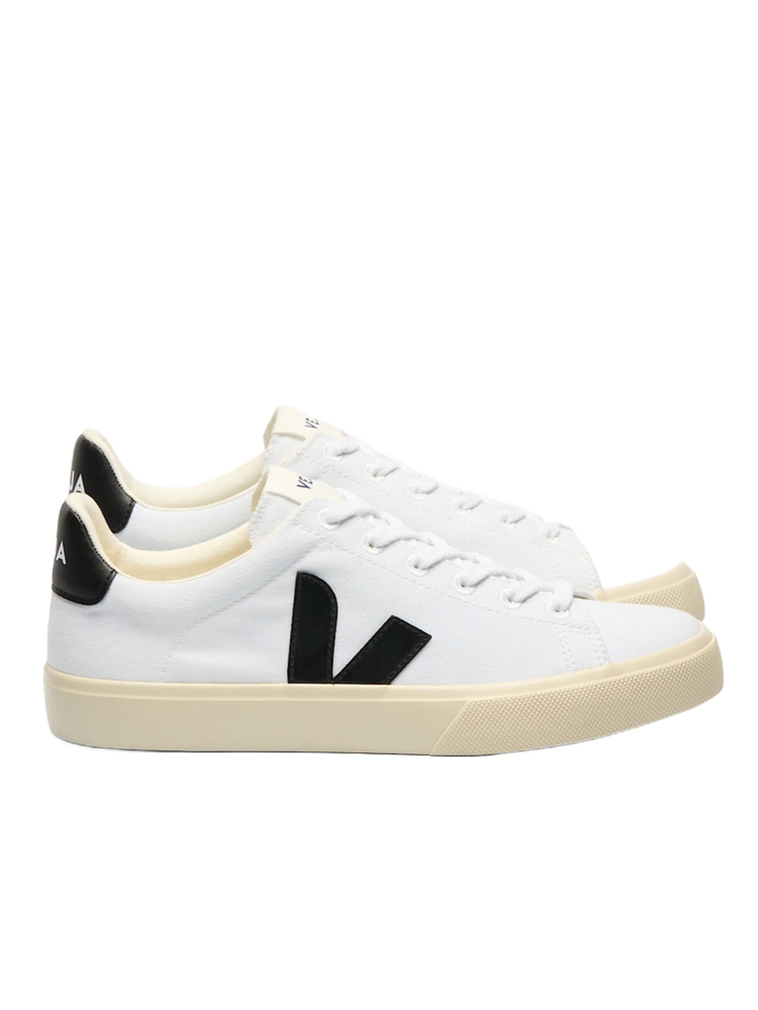 Tenis Veja Campo Canvas White Black