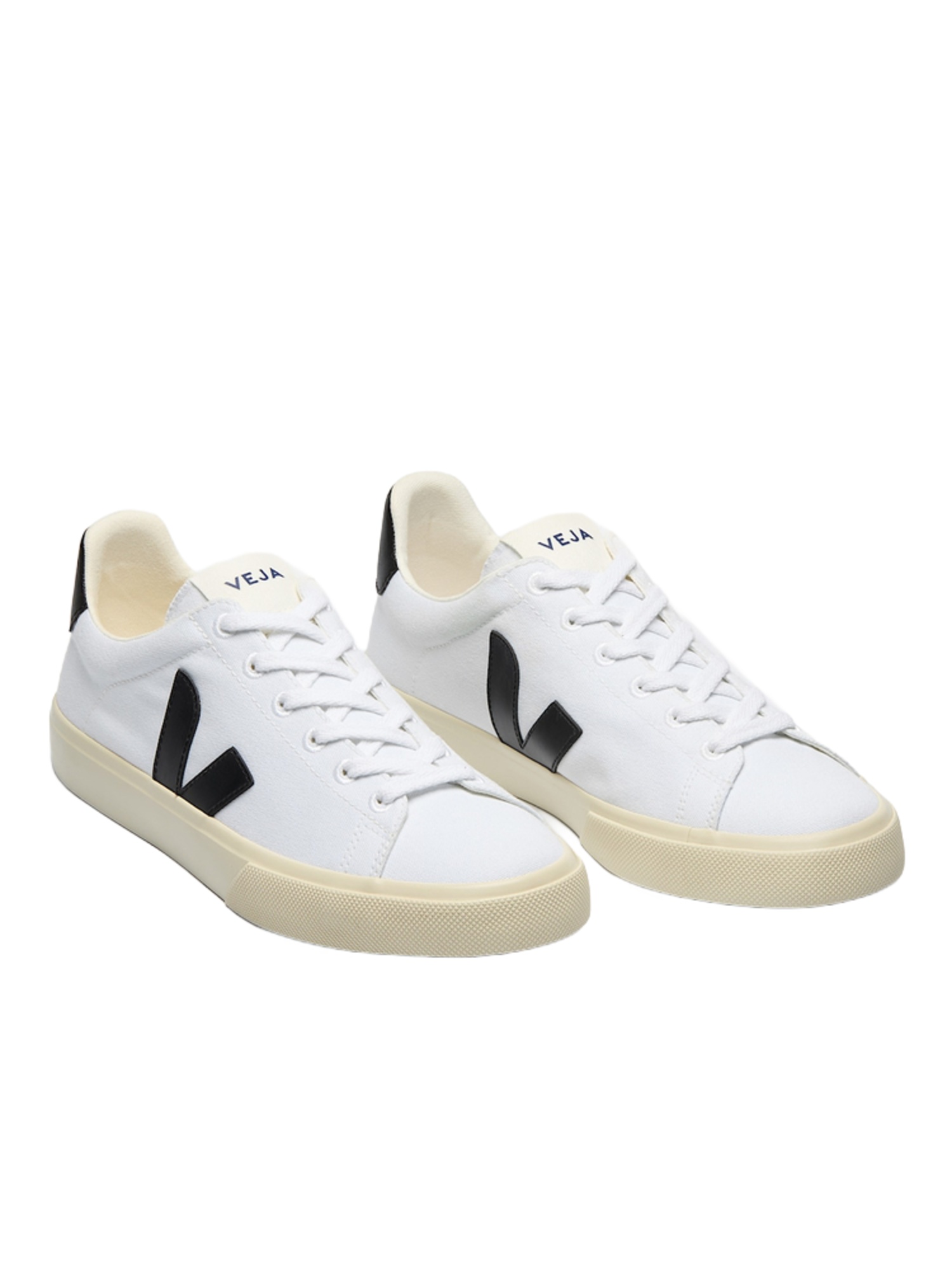 Tenis Veja Campo Canvas White Black