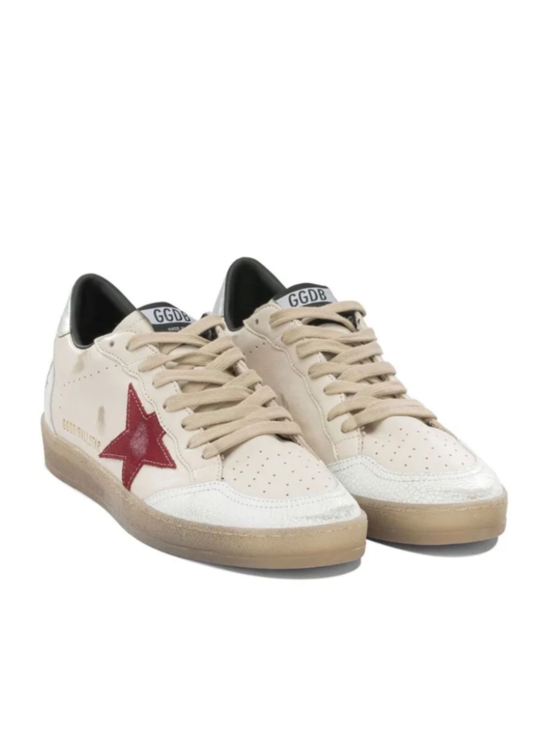 Golden Goose Ball Star Beige/White/Red