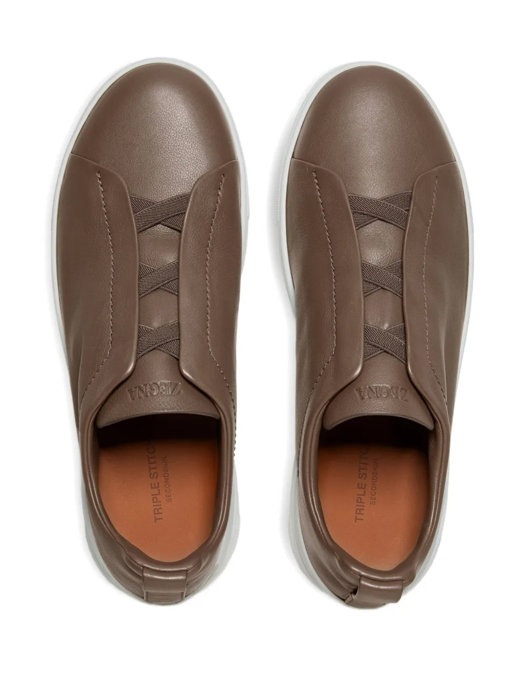 ZEGNA TRIPLE STITCH PIEL BROWN