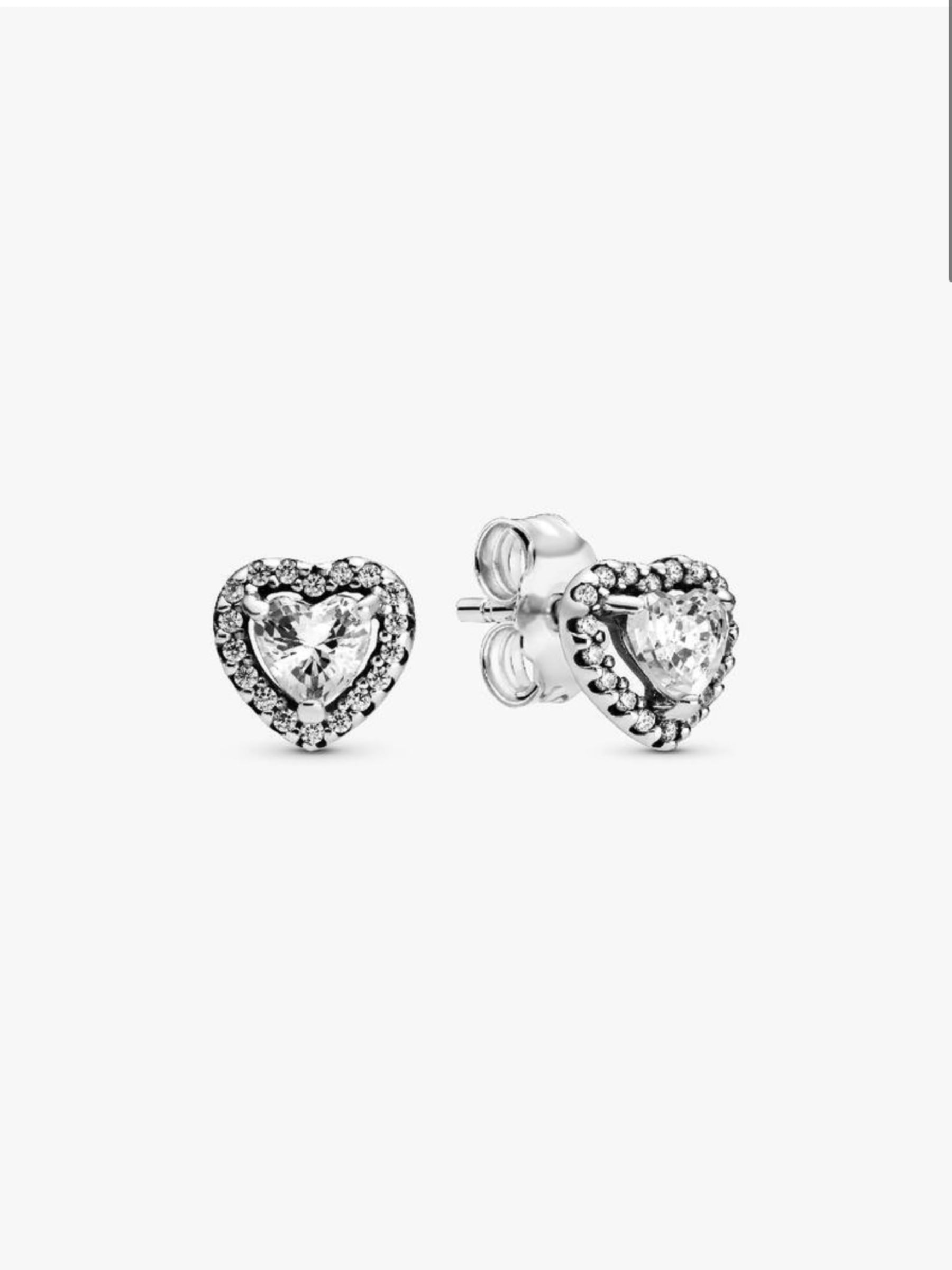 Aretes Pandora con Corazón de Cristal