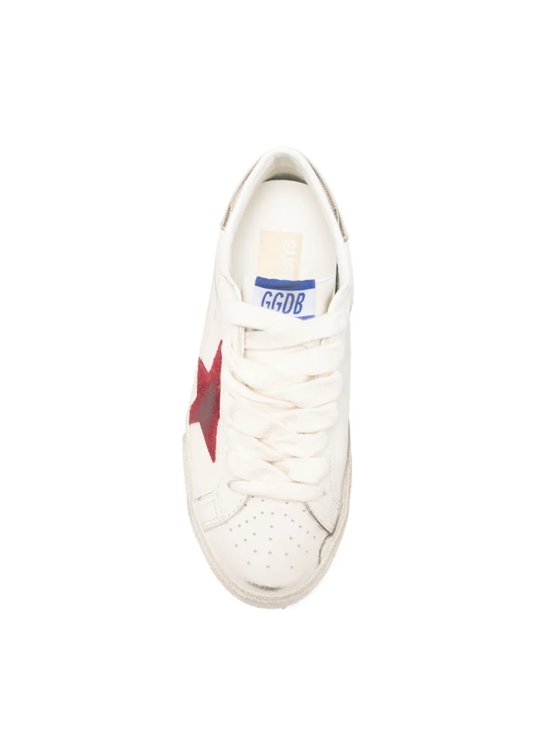 Golden Goose	Super Star Bike With Folded Lini White/Red/Platinum