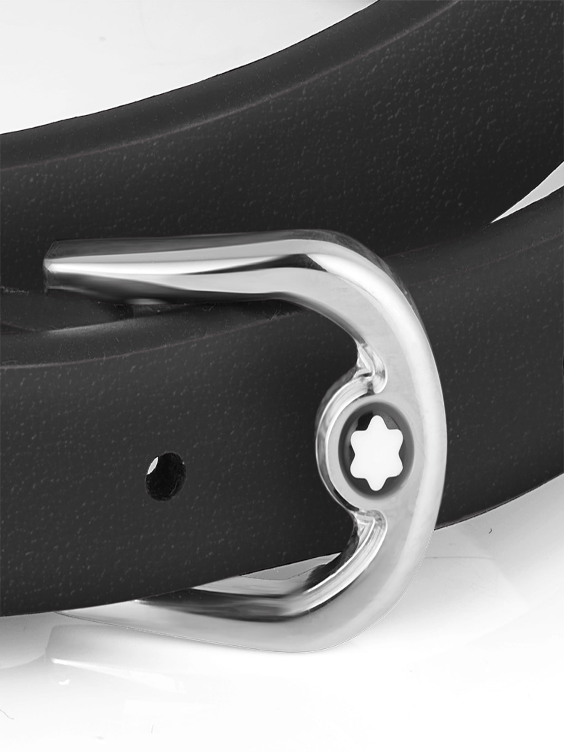 PULSERA MONTBLANC NEGRA DOBLE DELGADA