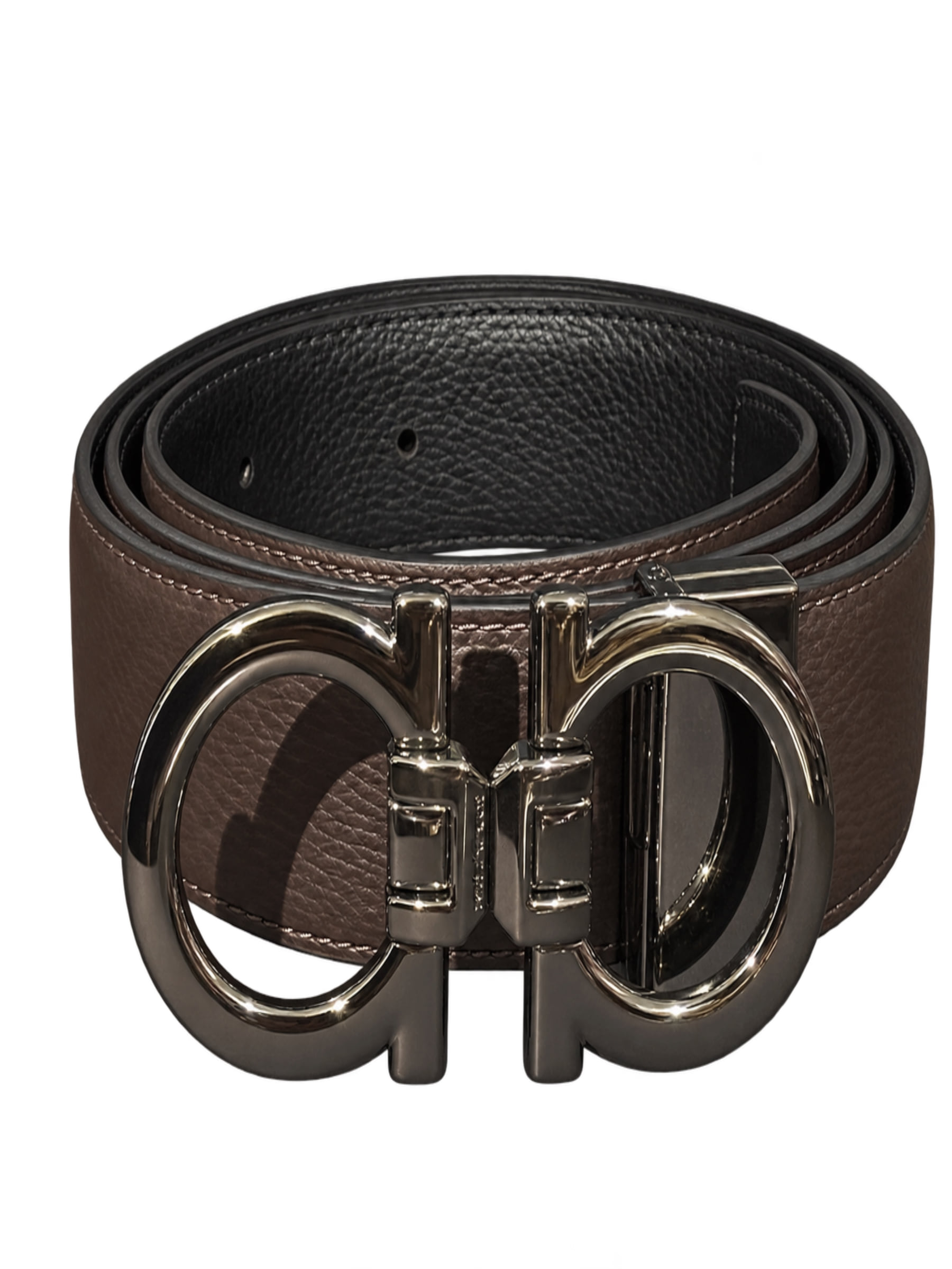 Cinturon Ferragamo Cafe con Negro