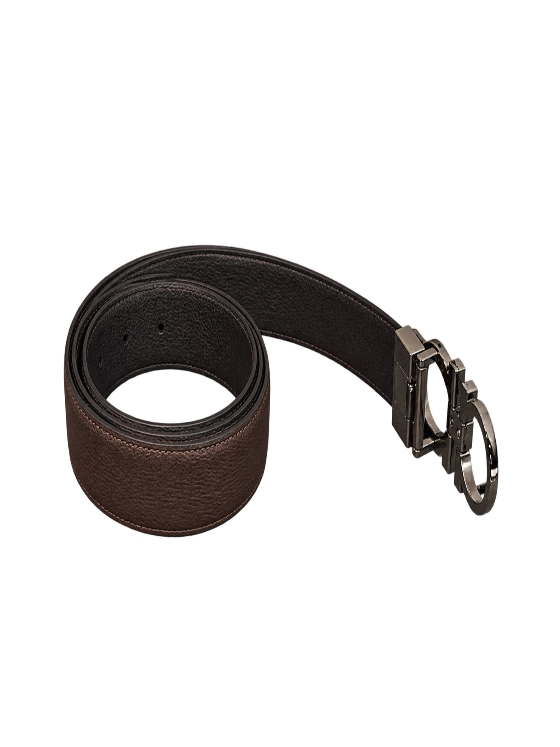 Cinturon Ferragamo Cafe con Negro