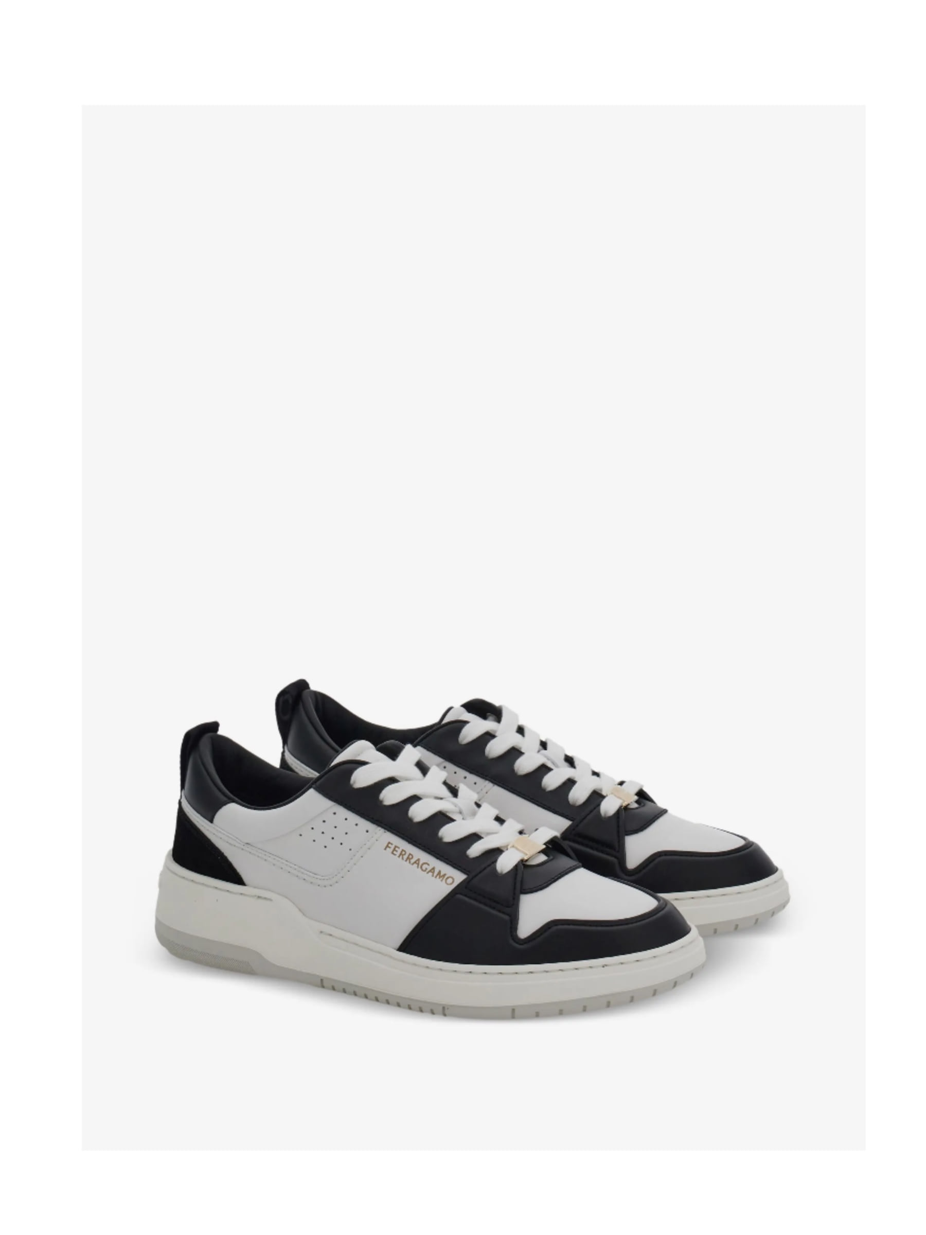 Tenis Ferragamo Dennis Blanco Con Negro