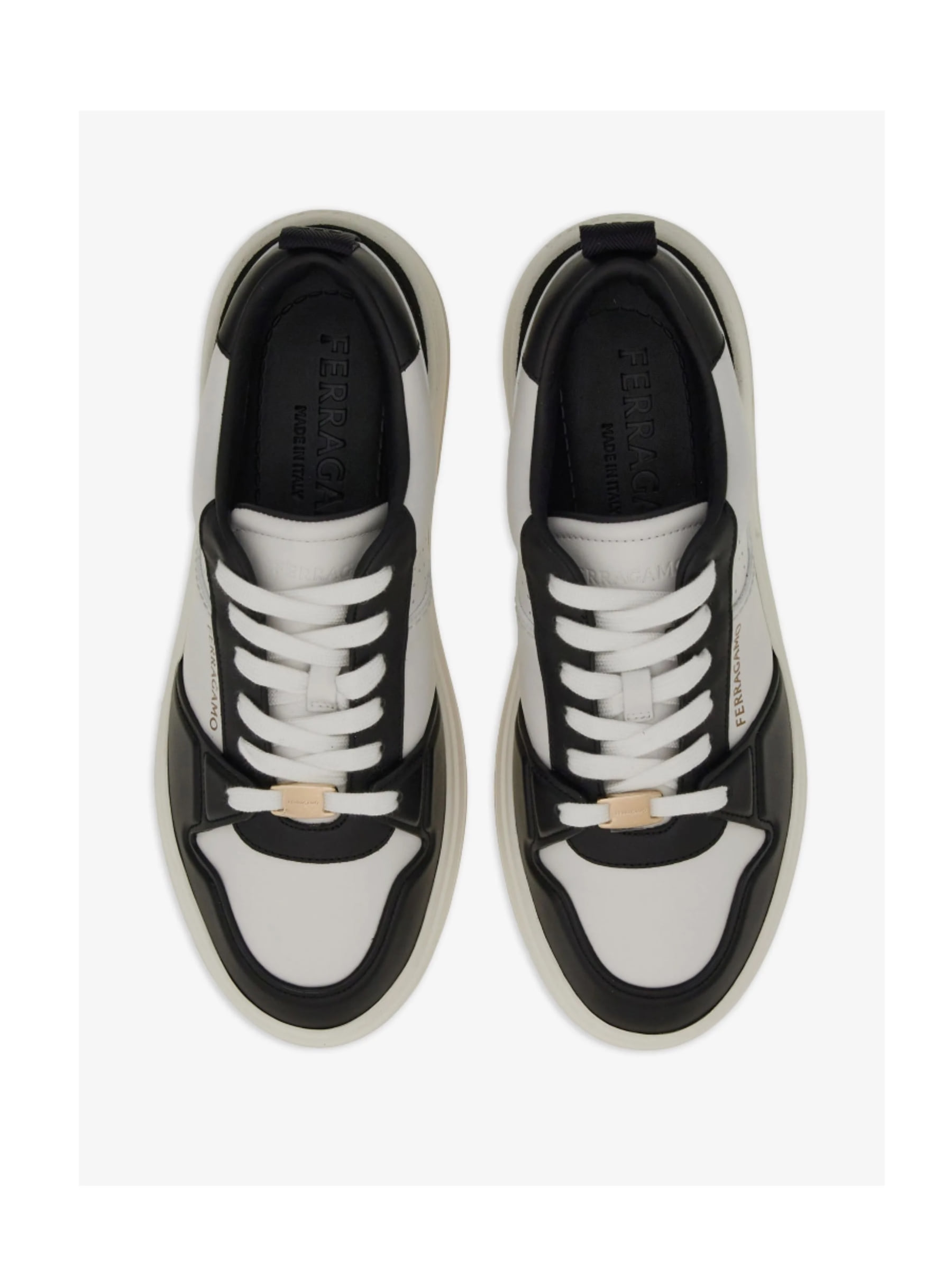 Tenis Ferragamo Dennis Blanco Con Negro