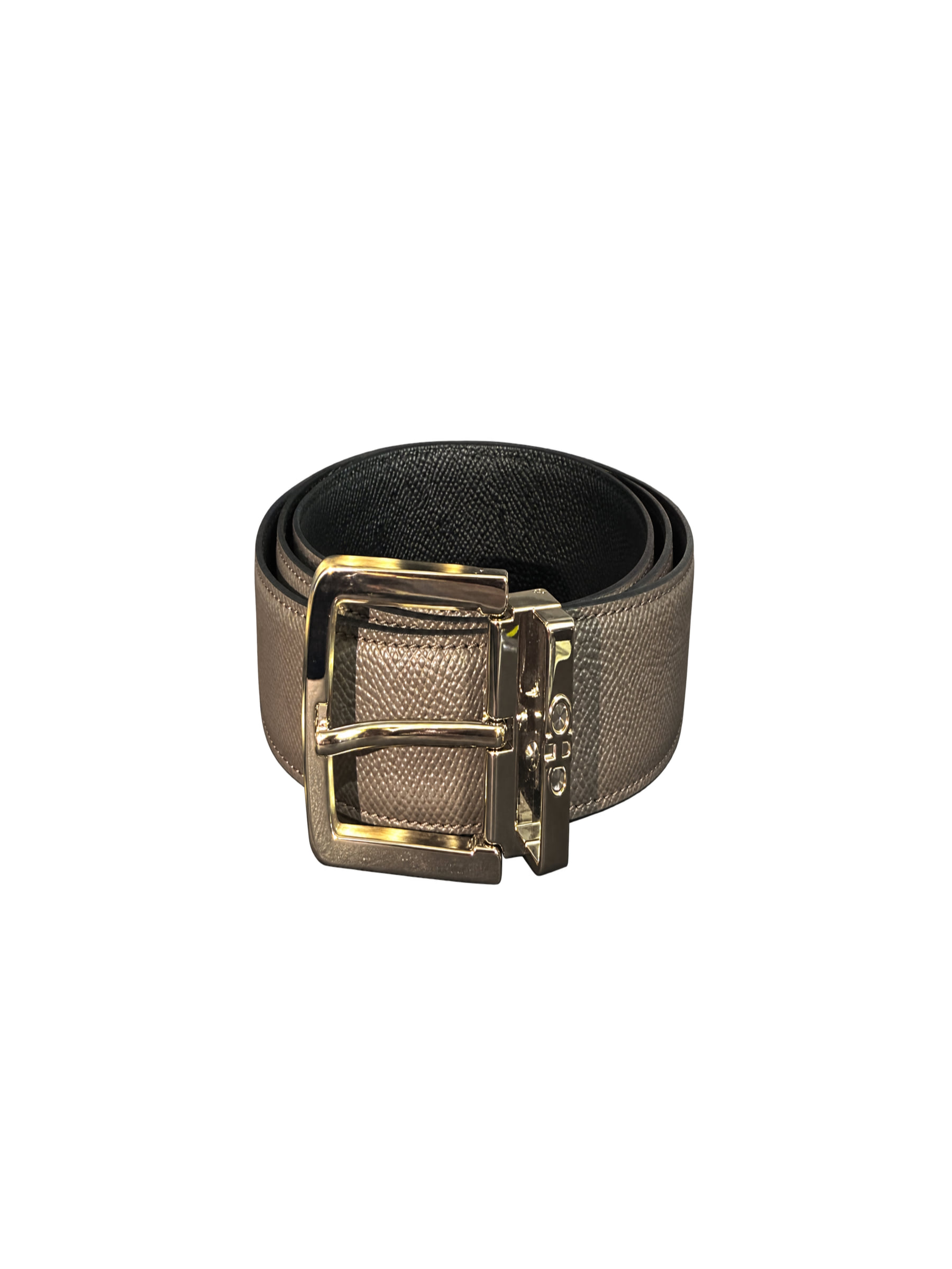 Cinturon Ferragamo Gris Con Negro