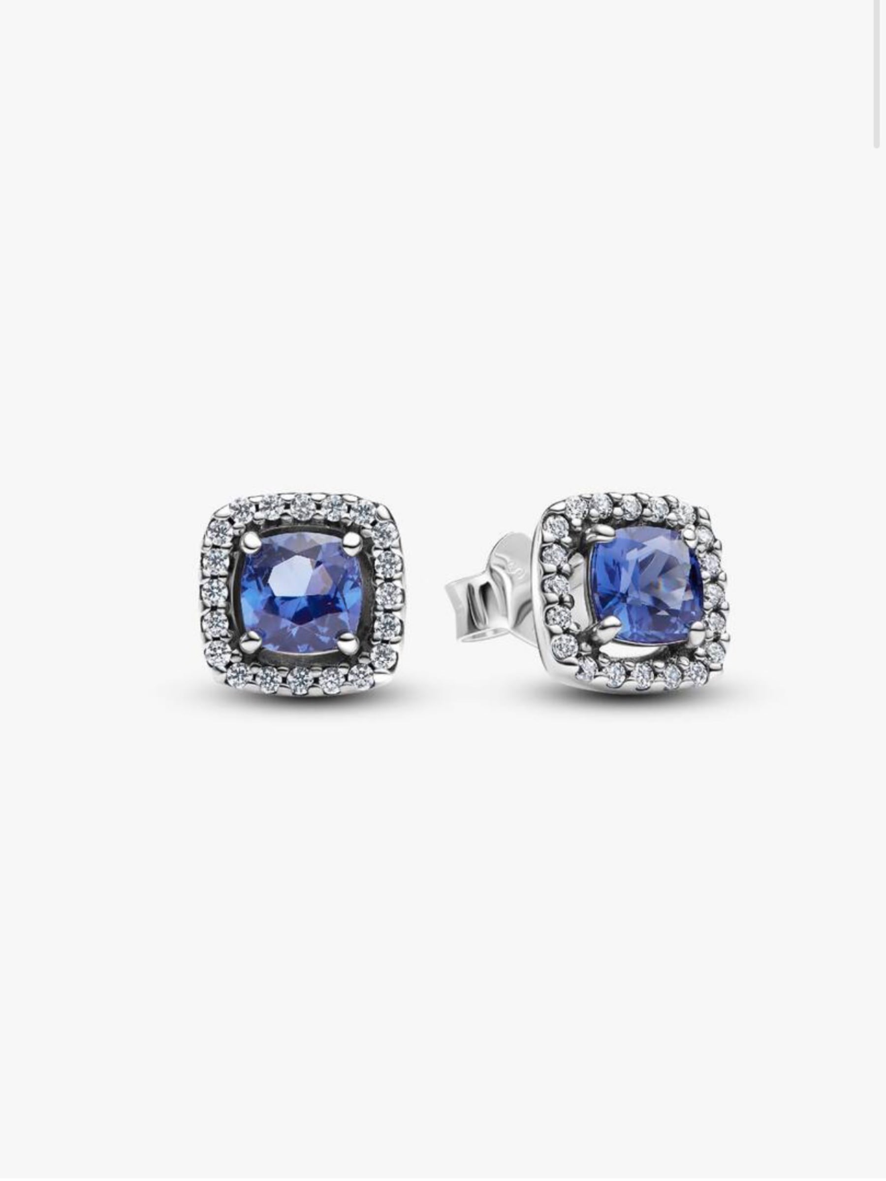 Aretes Pandora con Cristal Azul