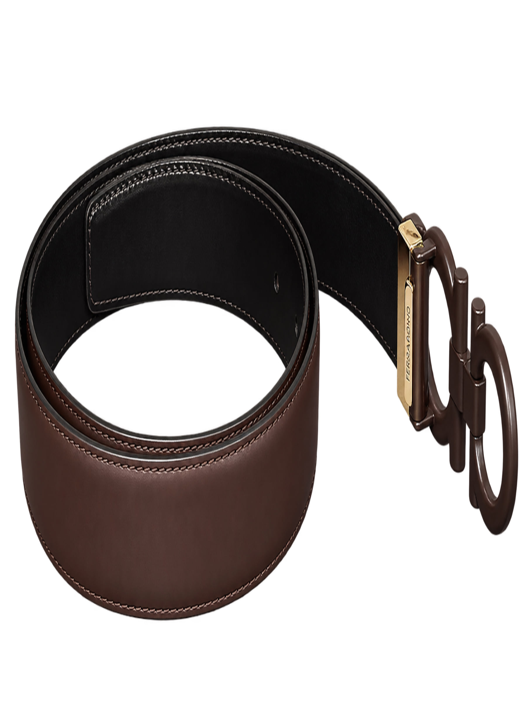 Cinturon Ferragamo Cafe con Negro