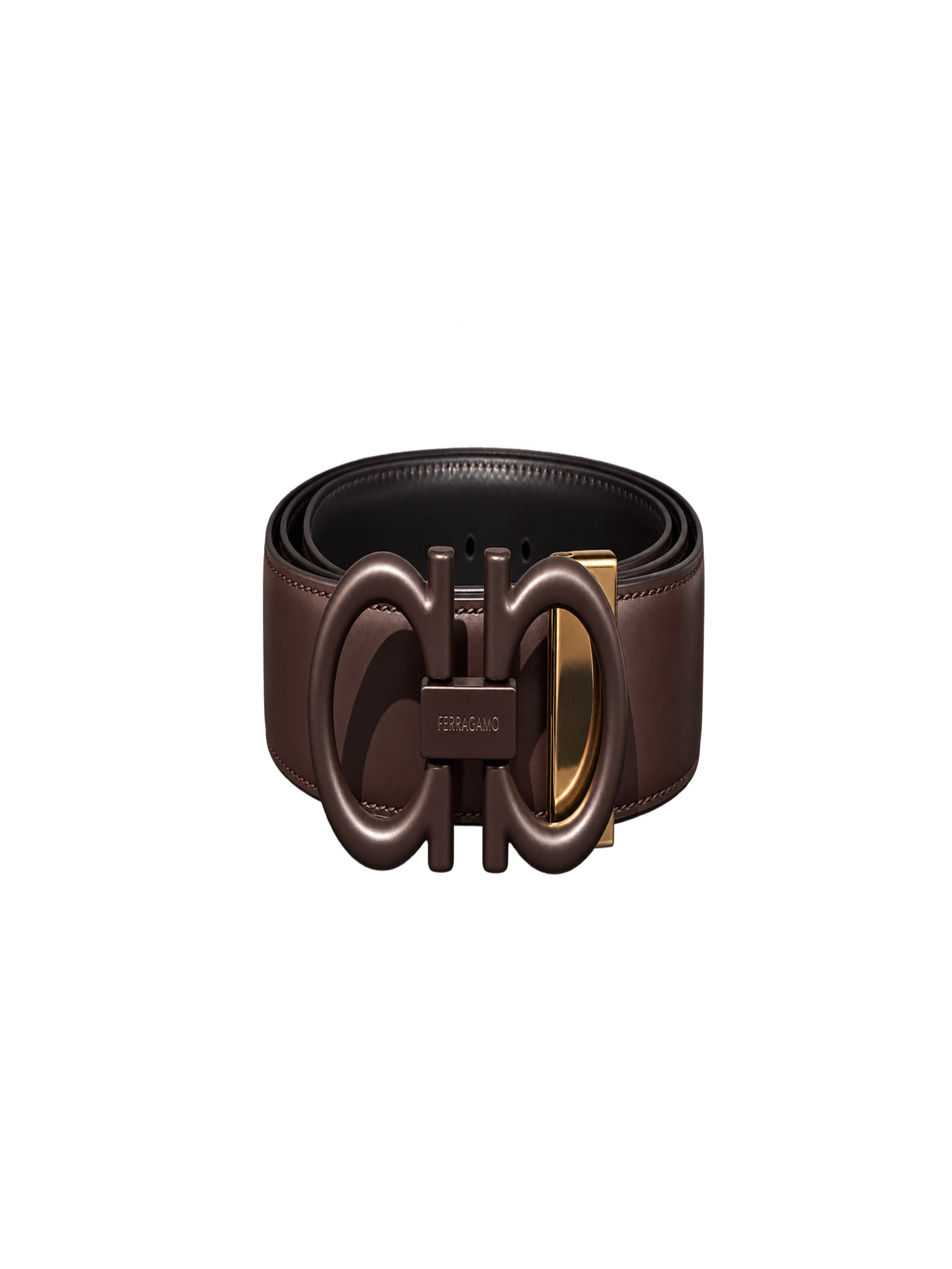 Cinturon Ferragamo Cafe con Negro