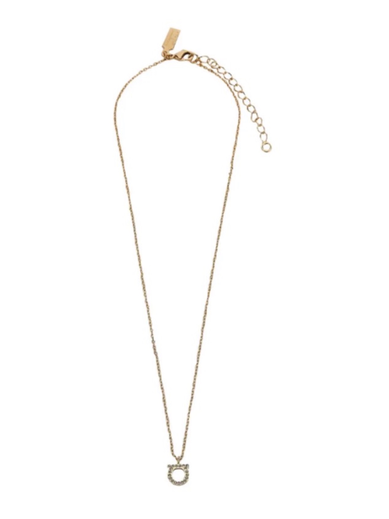 COLLAR FERRAGAMO MINI DORADO CON CRISTALES