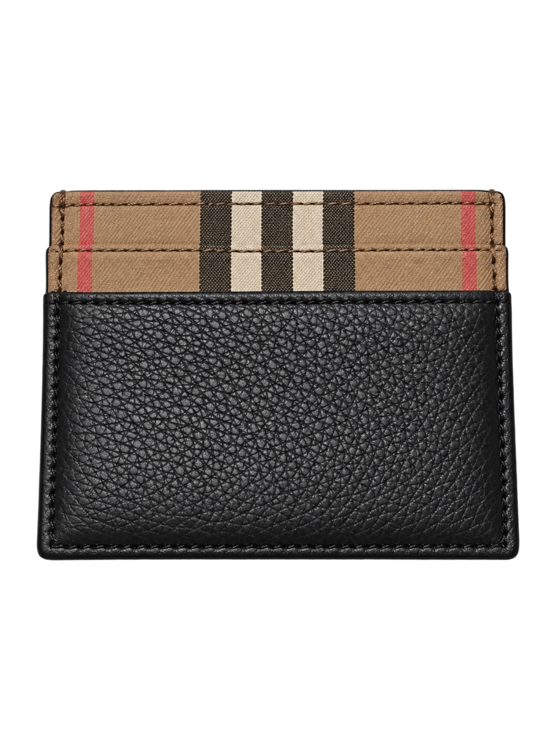 Tarjetero Burberry Negro Estampado Clásico 5 CC