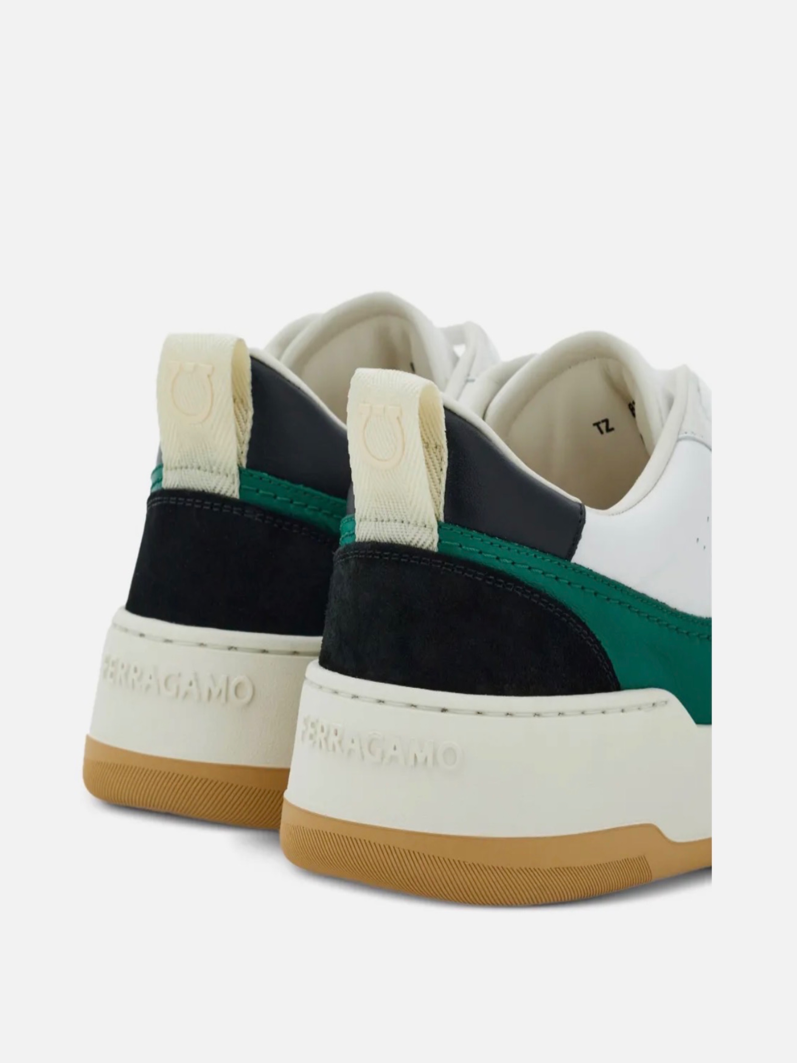 Tenis Ferragamo Negro Blanco Verde